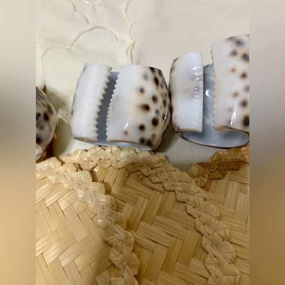 ♥️Juego de tapetes para mesa de 5,Echo a mano de palma natural y caracoles♥️#CAM - Picture 4 of 14